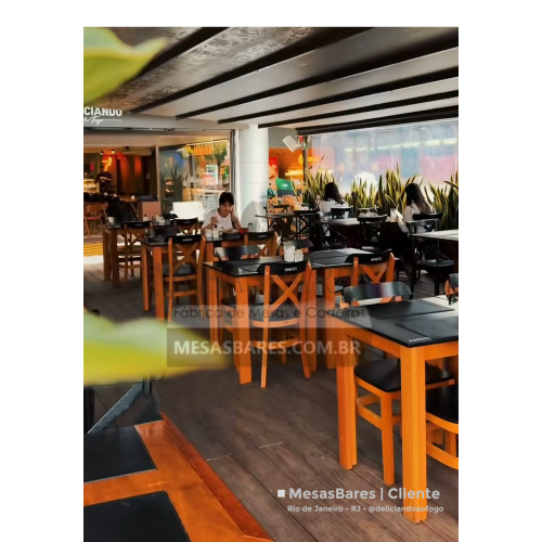 Cadeira Bar de Madeira Mel - Cod: 5005